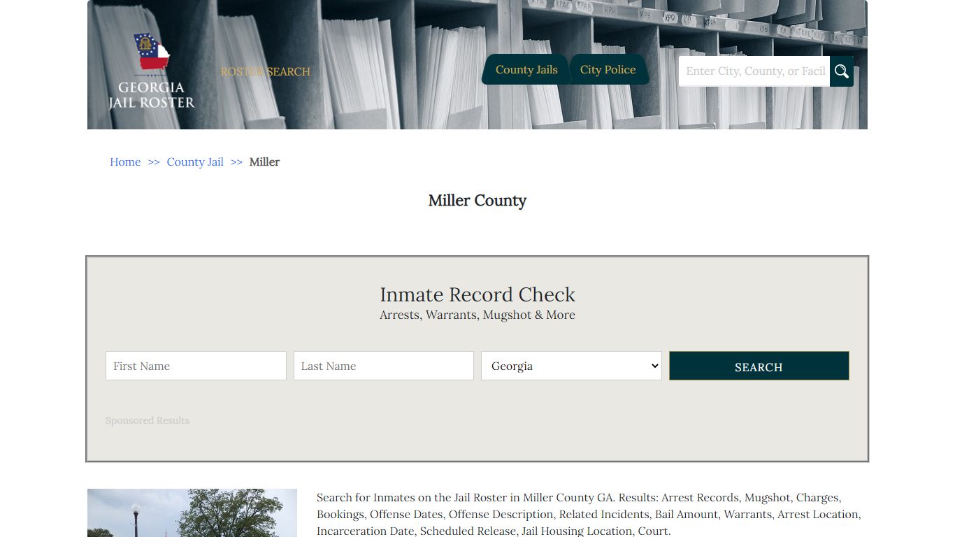 Miller County - Georgia Jail Inmate Search